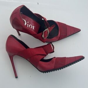 Authentic Christian Dior
Leather D'Orsay Pumps 36 1/2 (6 1/2) used